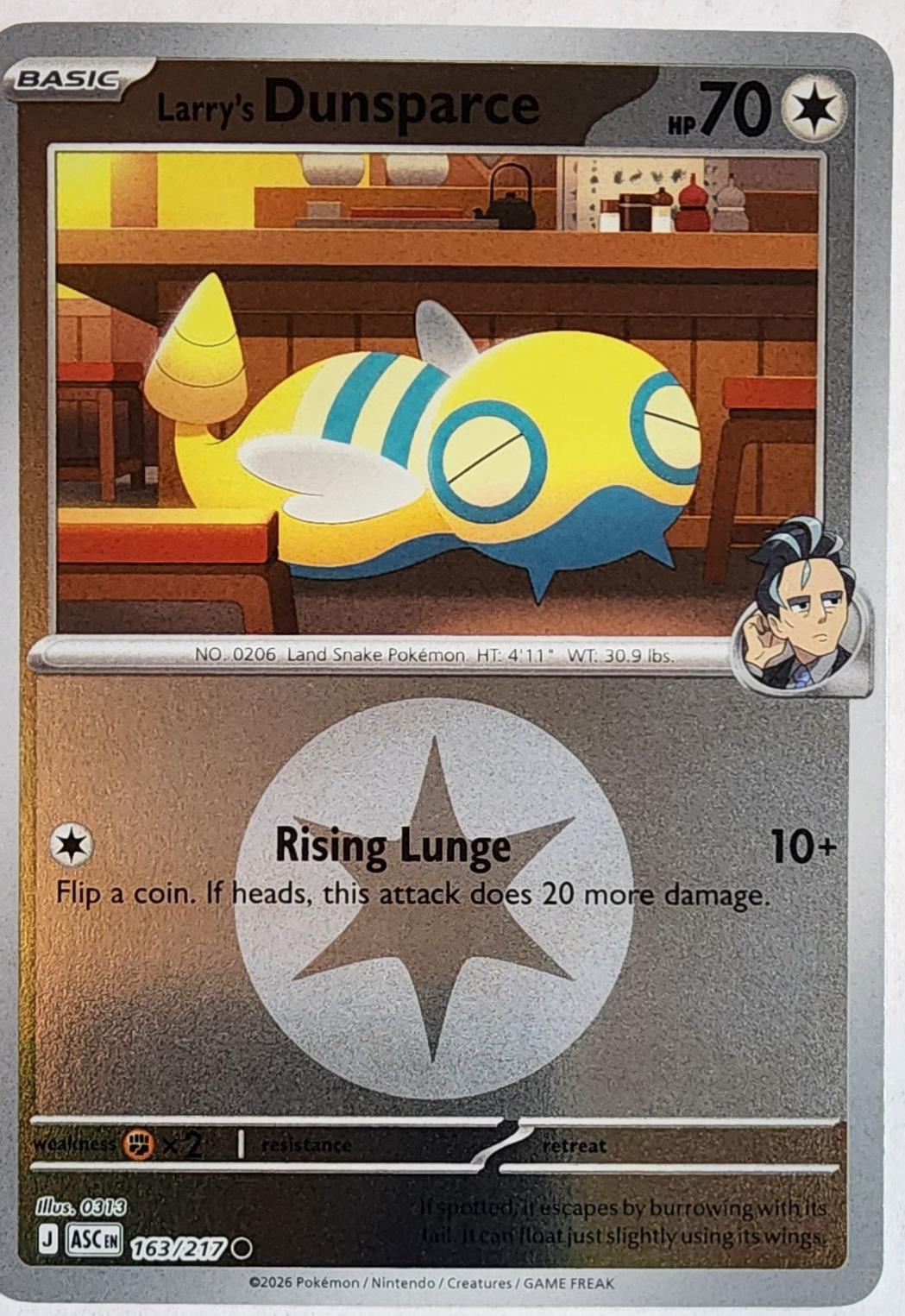 Ascended Heroes Larry's Dunsparce [Energy] Pokémon card